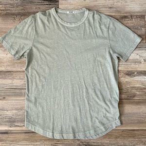 Buck Mason Slub Curve Hemmed Tee Light Sage Green